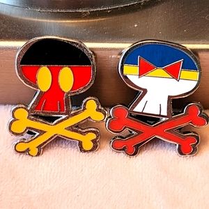 Disney Sugar Skull Pins Set of 2 Mickey and Donald